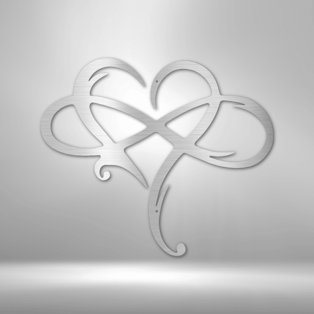 Infinity and Heart - Steel Sign - Kim’s Signature Beauty & Accessories    