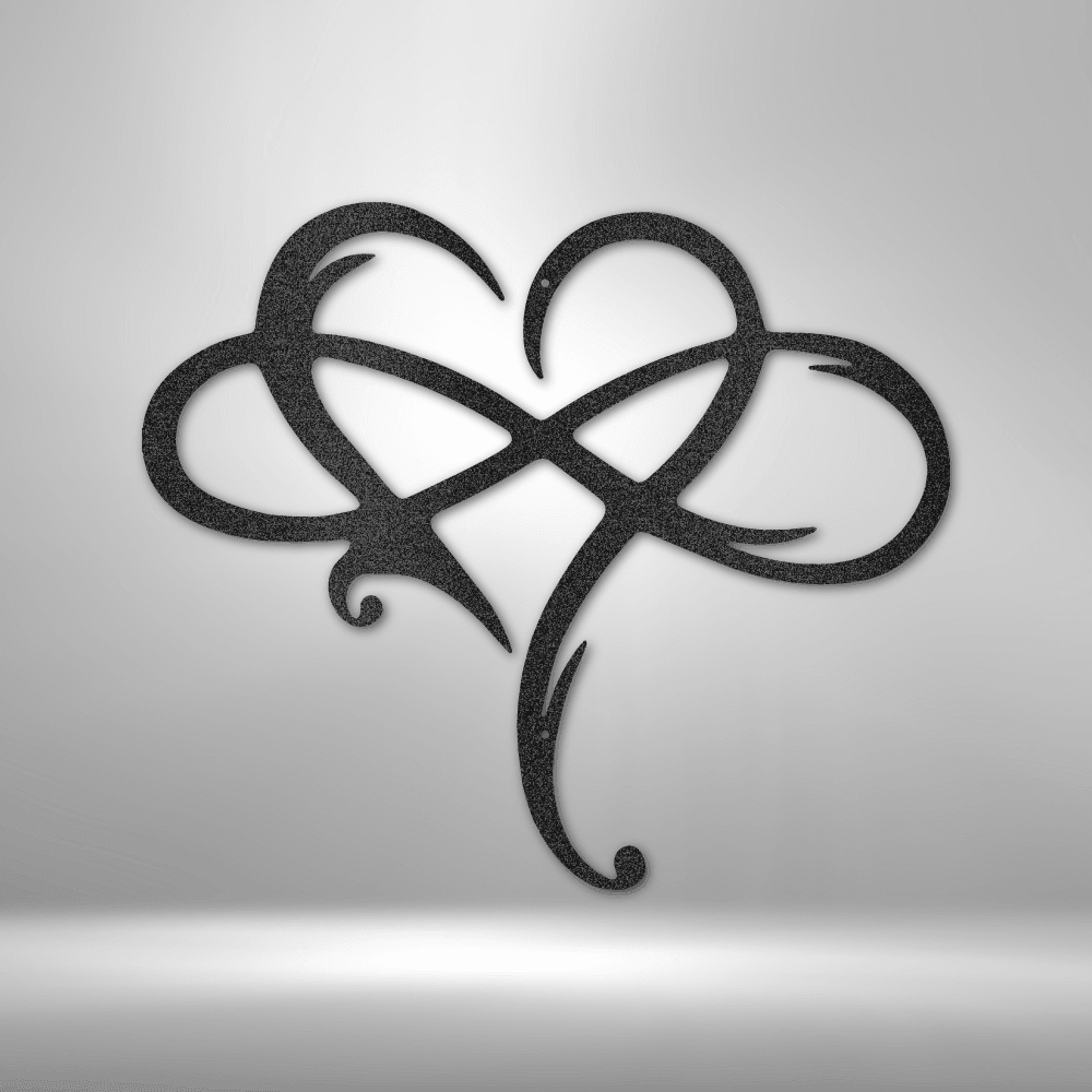 Infinity and Heart - Steel Sign - Kim’s Signature Beauty & Accessories    