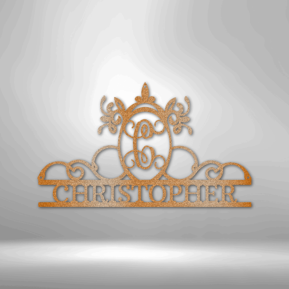 Initial and Name Monogram - Steel Sign - Kim’s Signature Beauty & Accessories    