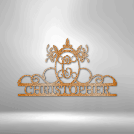 Initial and Name Monogram - Steel Sign - Kim’s Signature Beauty & Accessories    