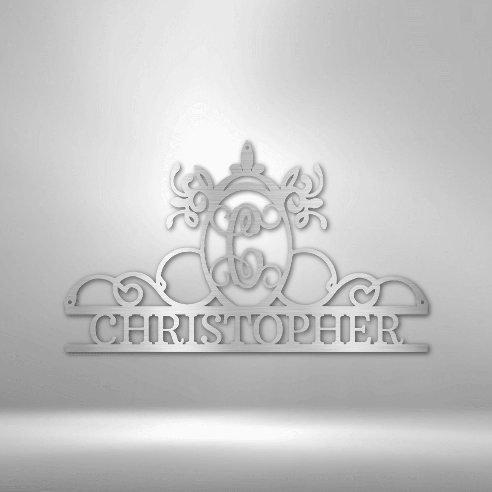 Initial and Name Monogram - Steel Sign - Kim’s Signature Beauty & Accessories    