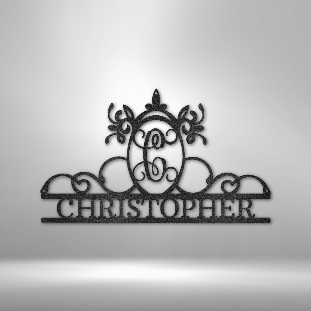 Initial and Name Monogram - Steel Sign - Kim’s Signature Beauty & Accessories    