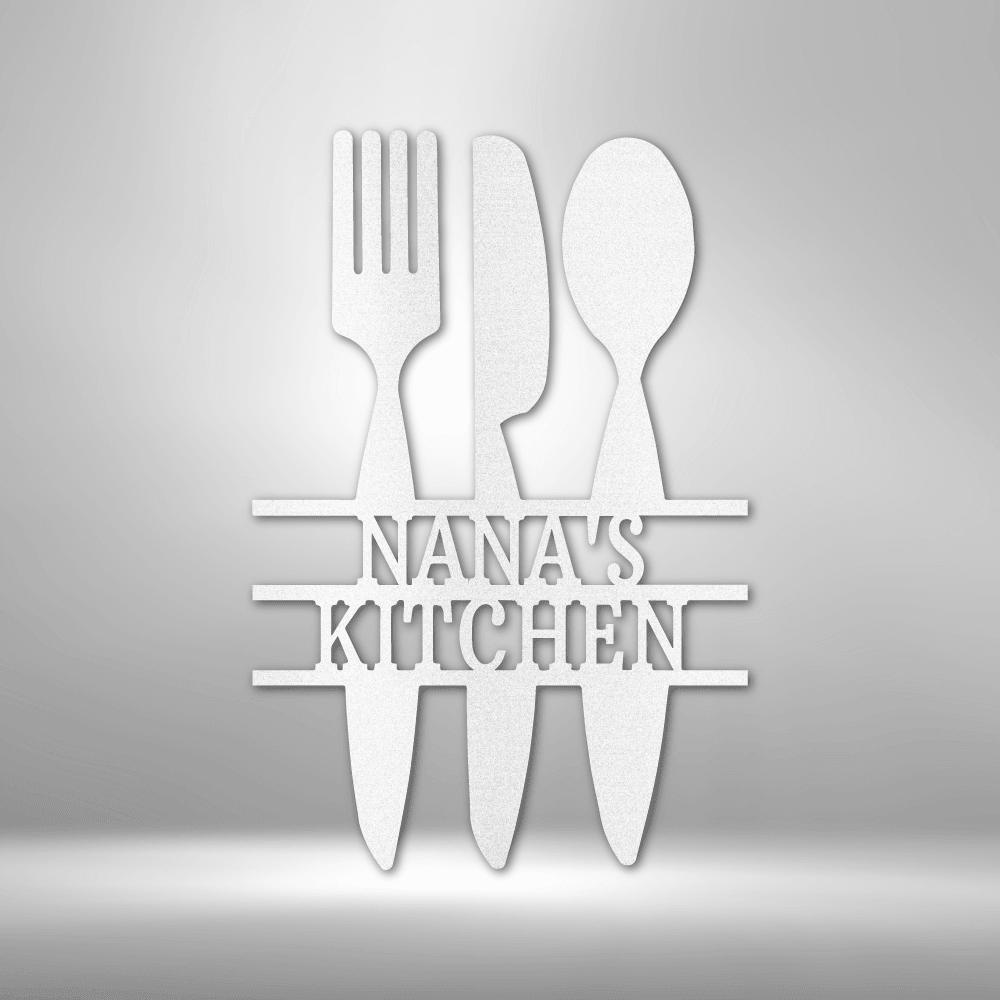 Kitchen Utensil Monogram - Steel Sign - Kim’s Signature Beauty & Accessories    
