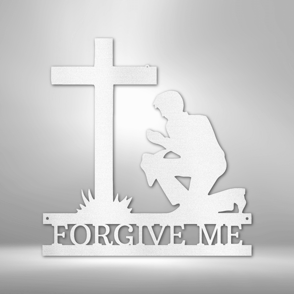 Kneeling Man Monogram - Steel Sign - Kim’s Signature Beauty & Accessories    
