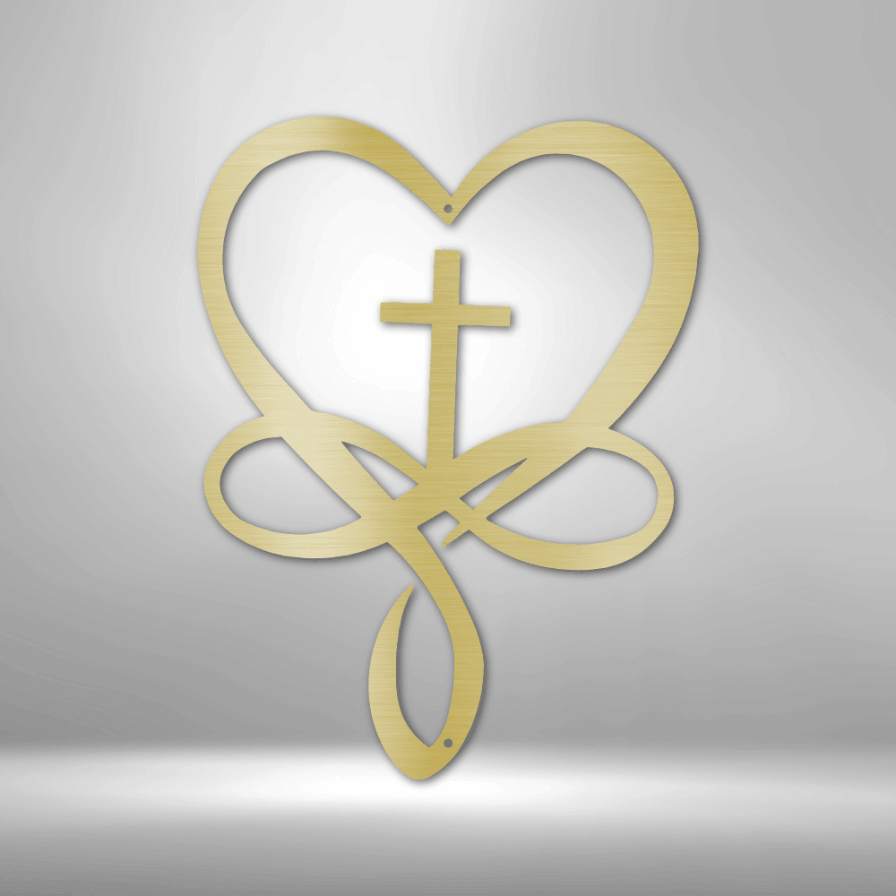 Love Infinity Cross - Steel Sign - Kim’s Signature Beauty & Accessories    
