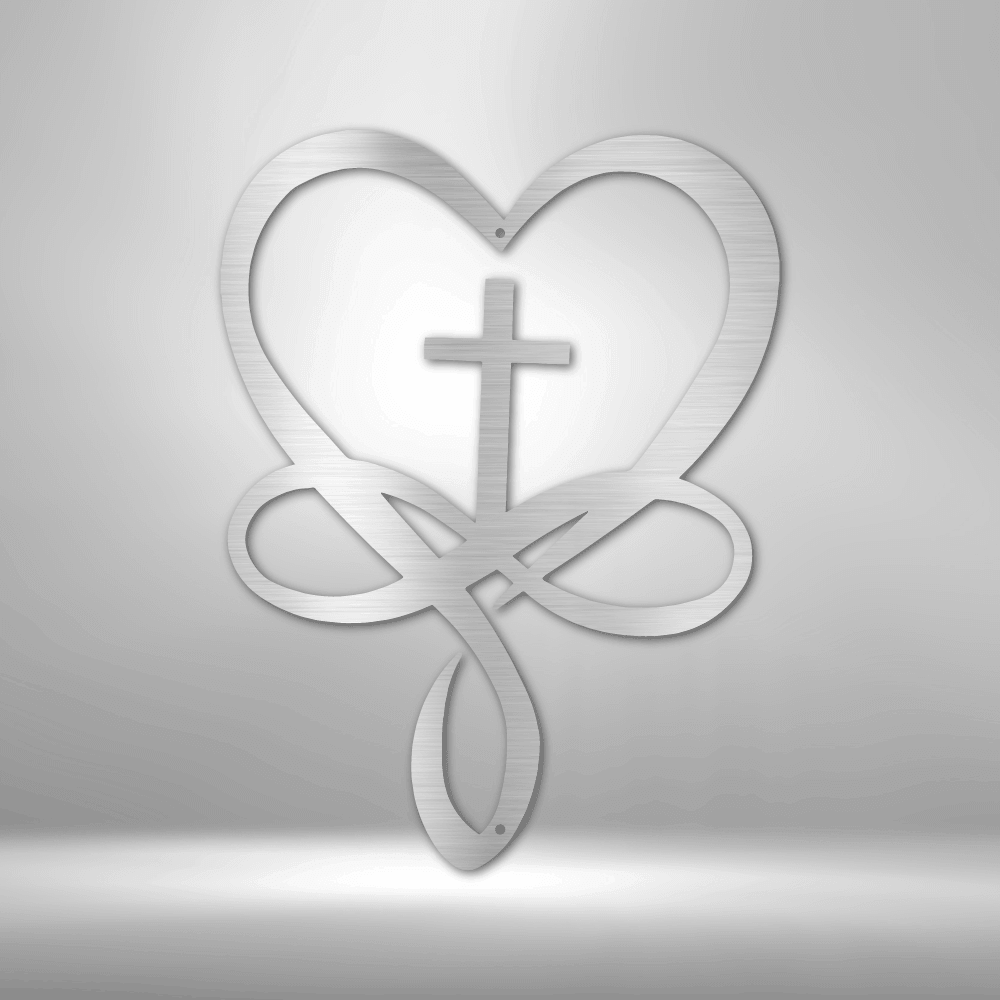 Love Infinity Cross - Steel Sign - Kim’s Signature Beauty & Accessories    