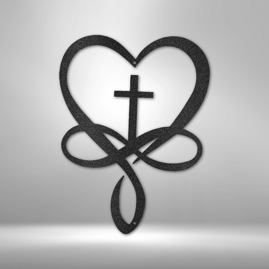 Love Infinity Cross - Steel Sign - Kim’s Signature Beauty & Accessories    