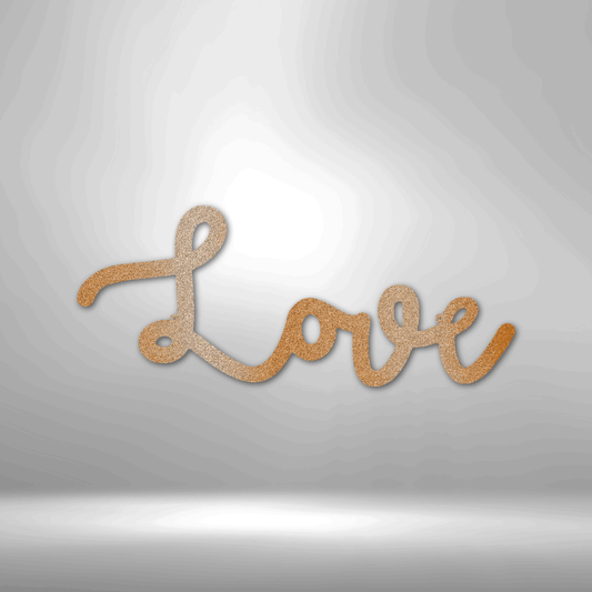 Love Script - Steel Sign - Kim’s Signature Beauty & Accessories    