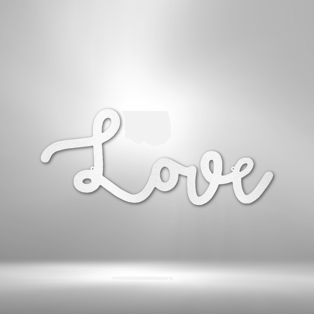 Love Script - Steel Sign - Kim’s Signature Beauty & Accessories    