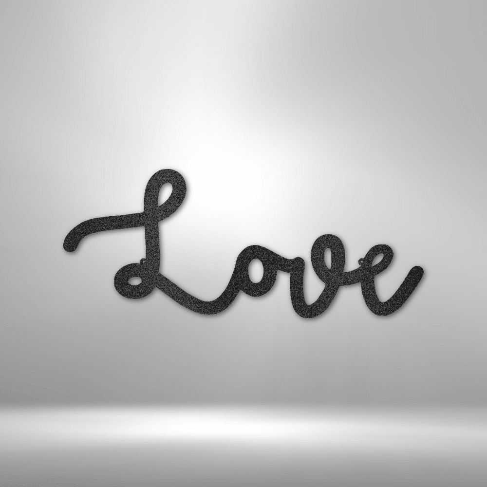 Love Script - Steel Sign - Kim’s Signature Beauty & Accessories    