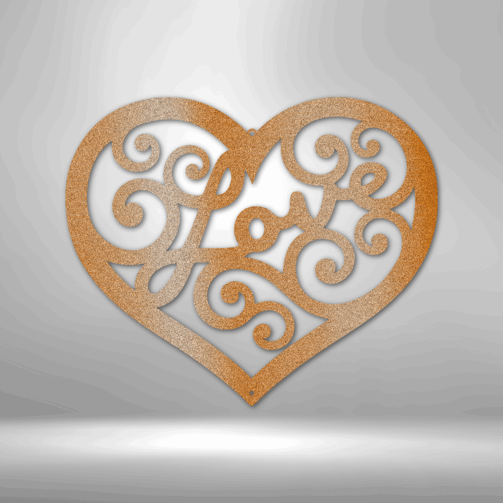 Love Swirl - Steel Sign - Kim’s Signature Beauty & Accessories    