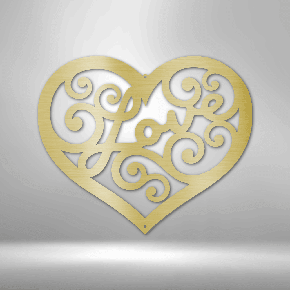 Love Swirl - Steel Sign - Kim’s Signature Beauty & Accessories    