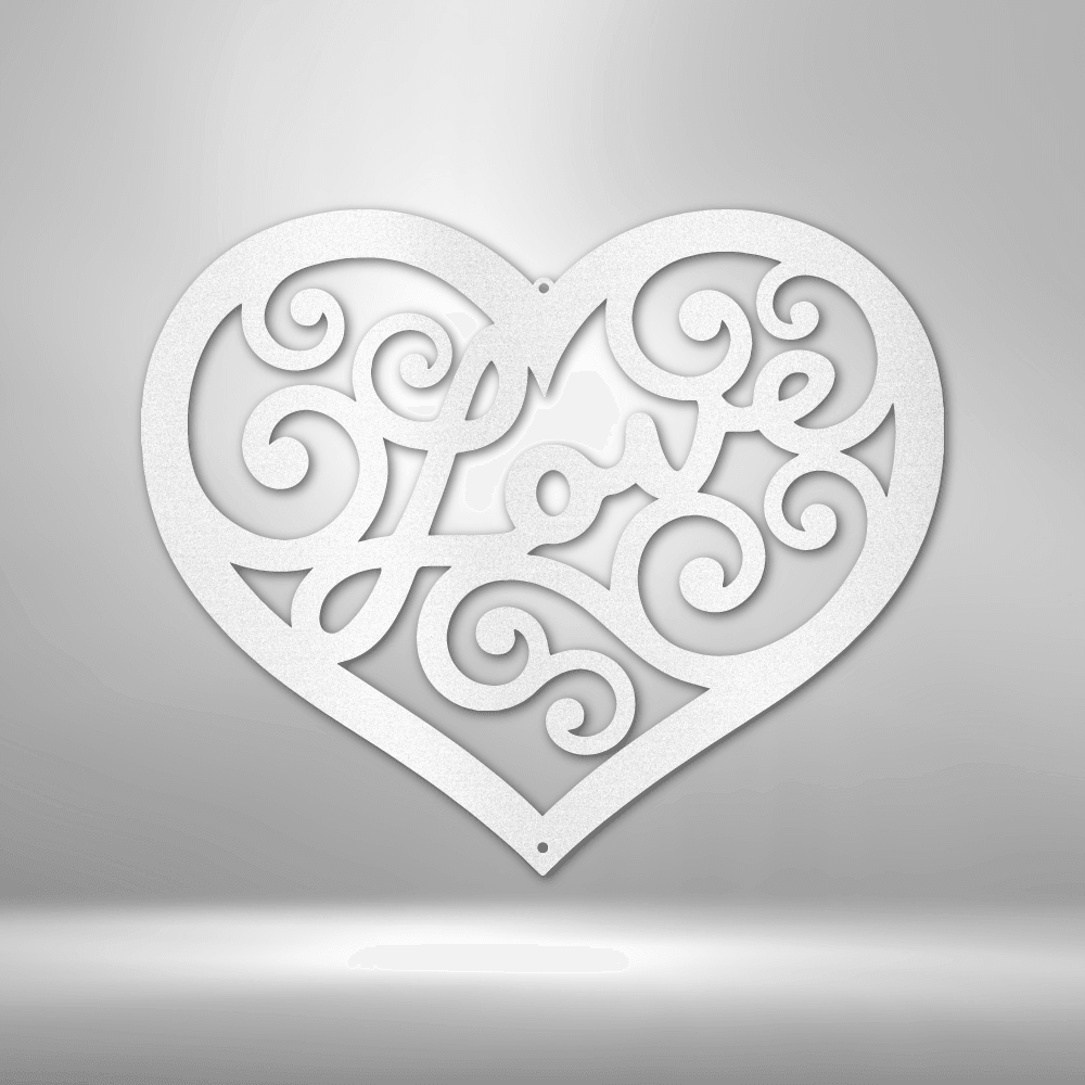 Love Swirl - Steel Sign - Kim’s Signature Beauty & Accessories    
