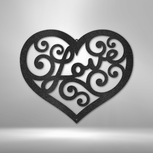 Love Swirl - Steel Sign - Kim’s Signature Beauty & Accessories    