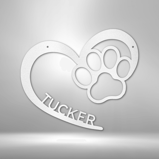 Puppy Love Monogram - Steel Sign - Kim’s Signature Beauty & Accessories    