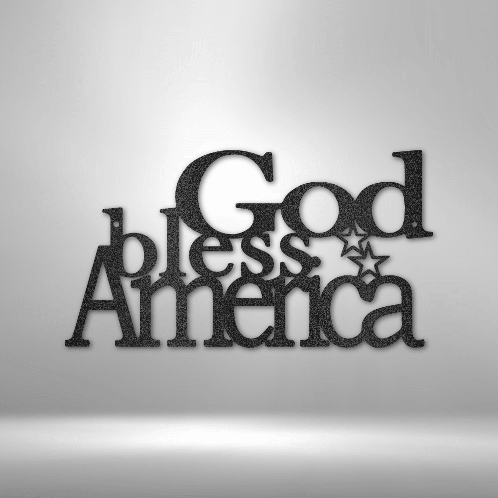 God Bless America - Steel Sign - Kim’s Signature Beauty & Accessories    