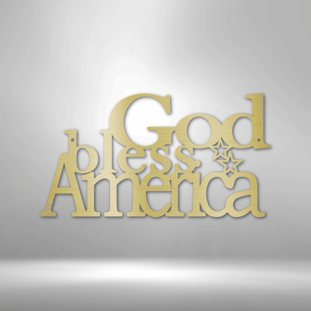 God Bless America - Steel Sign - Kim’s Signature Beauty & Accessories    