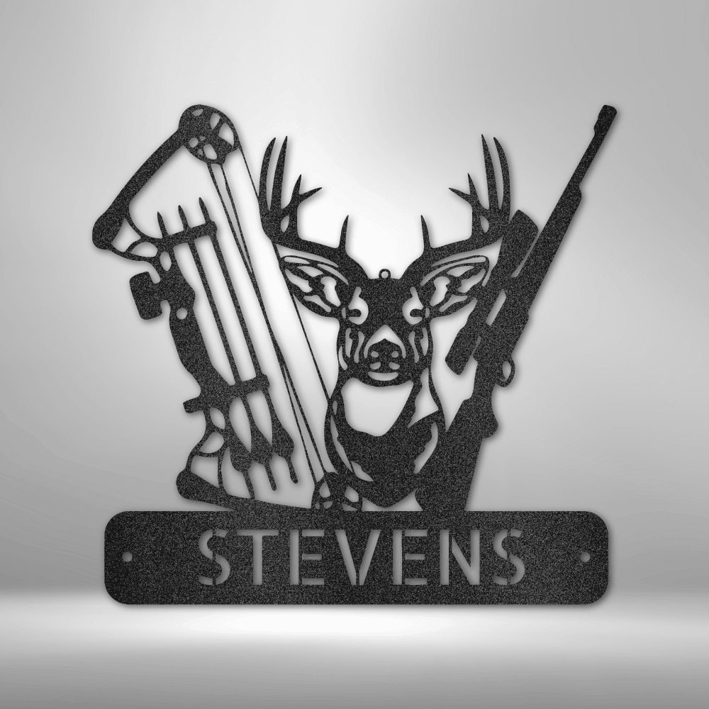 Deer Hunter Monogram - Steel Sign - Kim’s Signature Beauty & Accessories    
