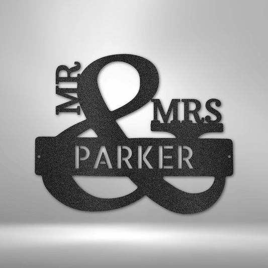 Couples Monogram - Steel Sign - Kim’s Signature Beauty & Accessories    
