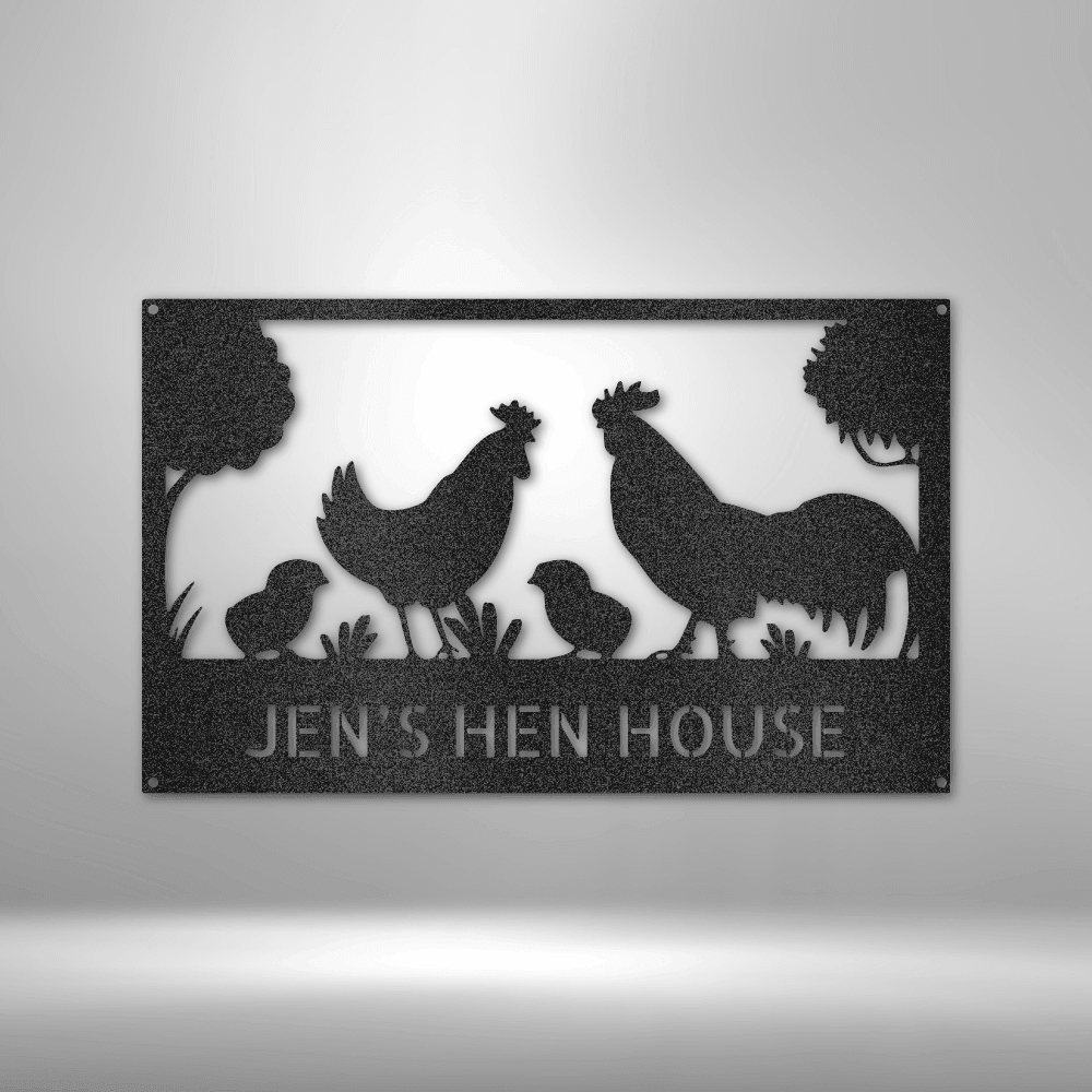 Hen House Monogram - Steel Sign - Kim’s Signature Beauty & Accessories    