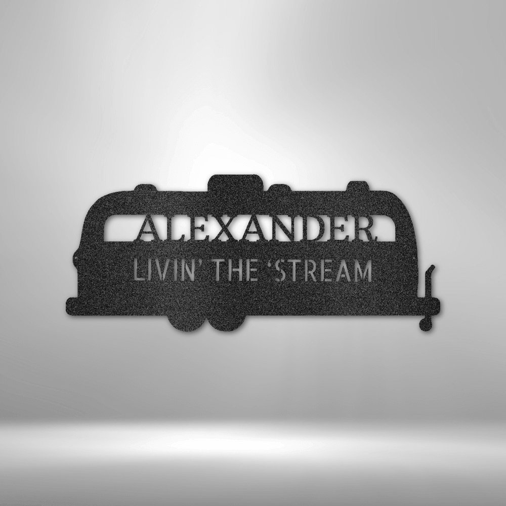 Airstream Monogram - Steel Sign - Kim’s Signature Beauty & Accessories    (Store description)