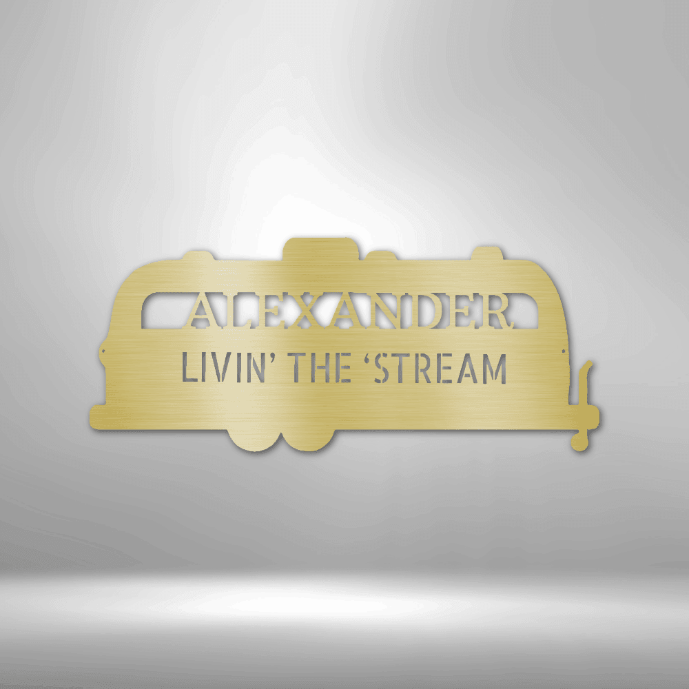 Airstream Monogram - Steel Sign - Kim’s Signature Beauty & Accessories    (Store description)