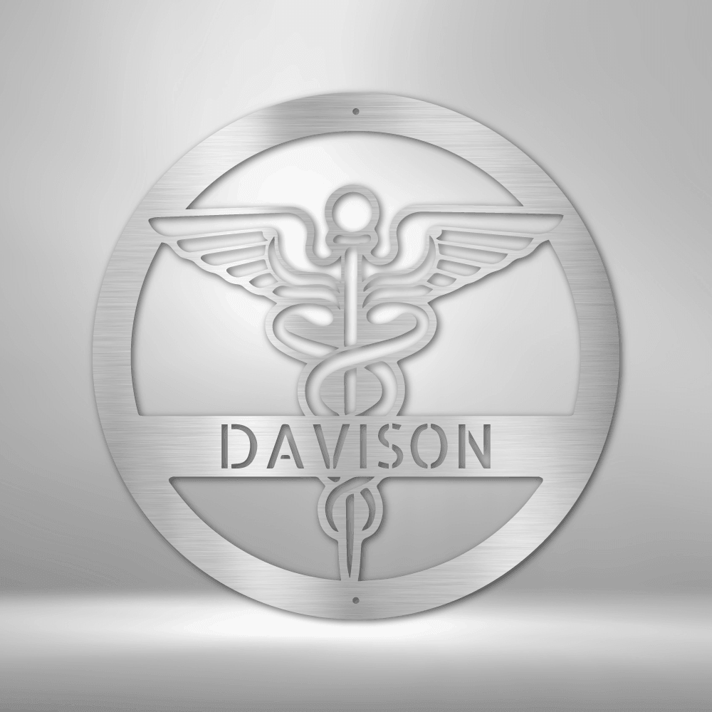 Personalized Nurse Monogram - Steel Sign - Kim’s Signature Beauty & Accessories    (Store description)
