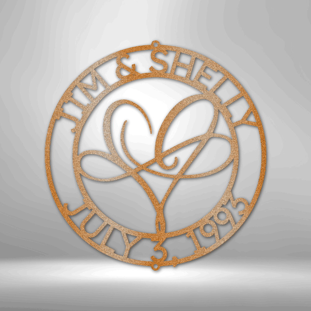 Infinite Love Monogram - Steel Sign - Kim’s Signature Beauty & Accessories    (Store description)