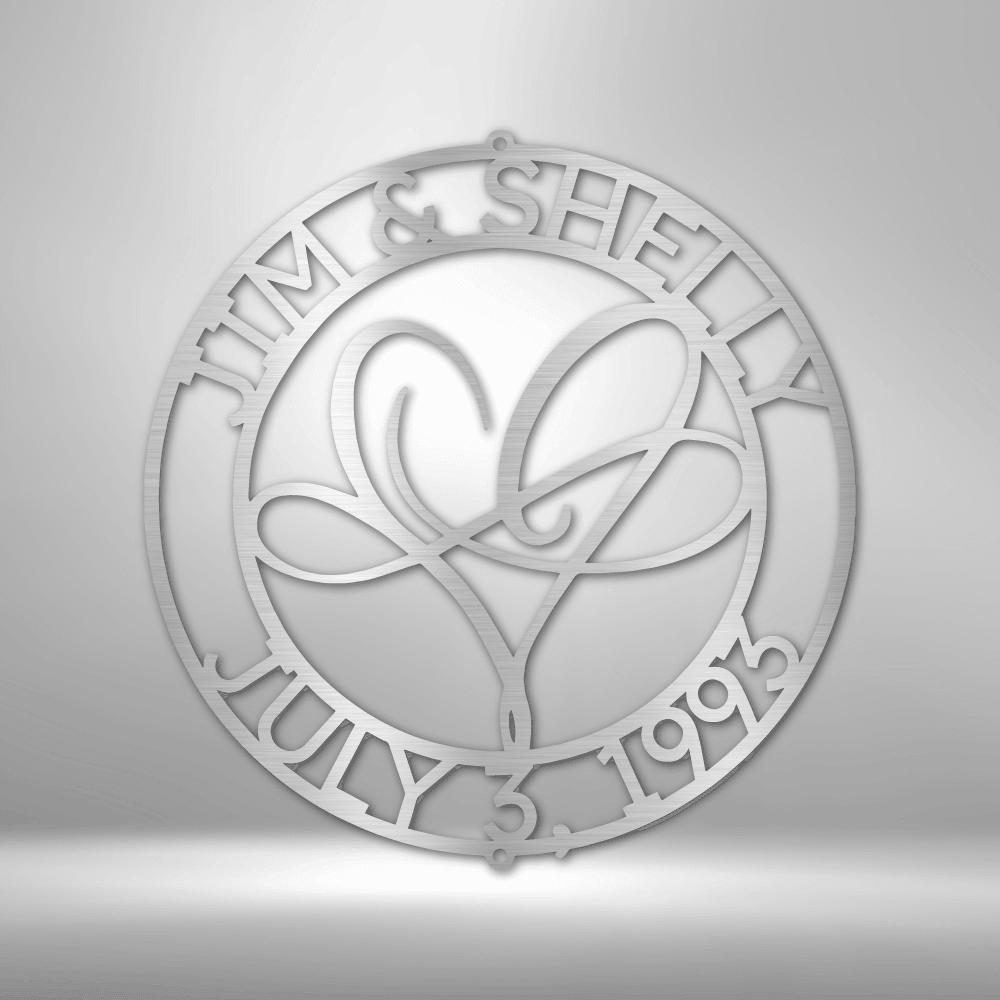 Infinite Love Monogram - Steel Sign - Kim’s Signature Beauty & Accessories    (Store description)
