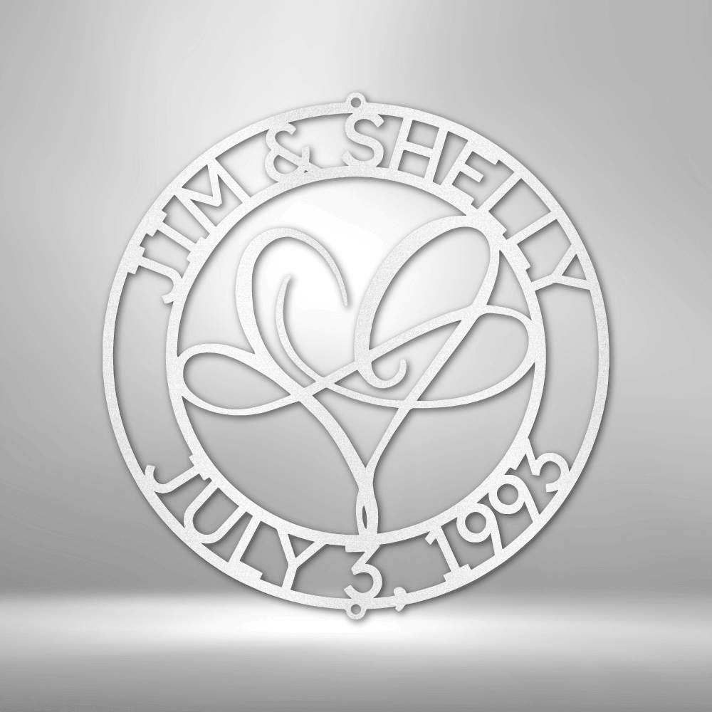 Infinite Love Monogram - Steel Sign - Kim’s Signature Beauty & Accessories    (Store description)