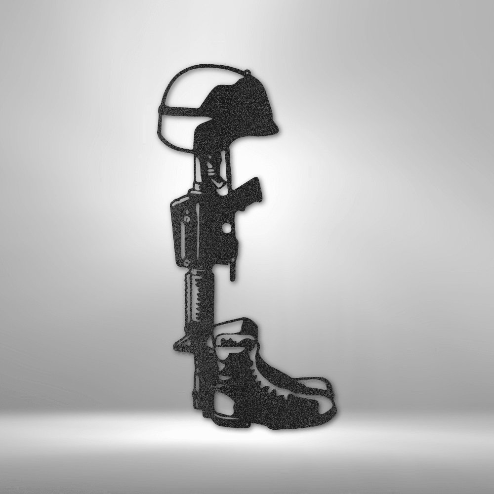 Fallen Soldier Steel Sign - Kim’s Signature Beauty & Accessories    (Store description)