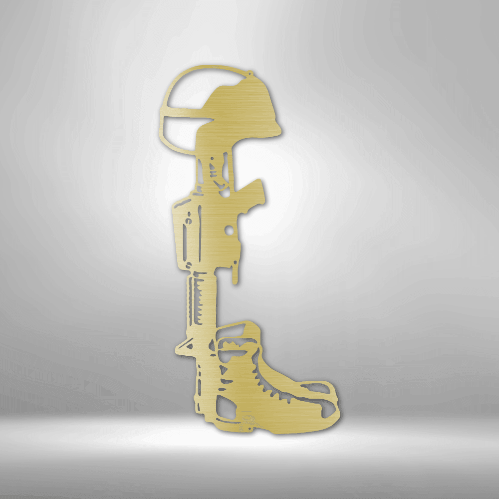 Fallen Soldier Steel Sign - Kim’s Signature Beauty & Accessories    (Store description)
