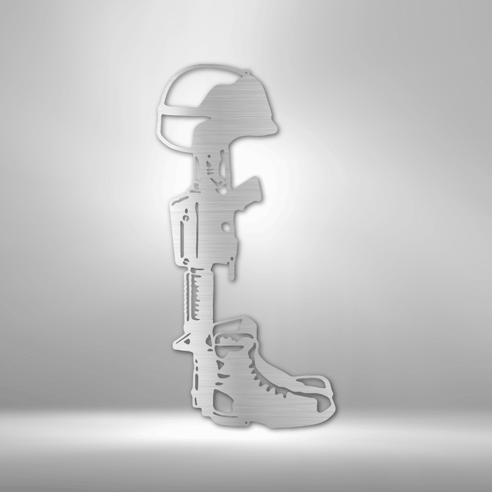 Fallen Soldier Steel Sign - Kim’s Signature Beauty & Accessories    (Store description)
