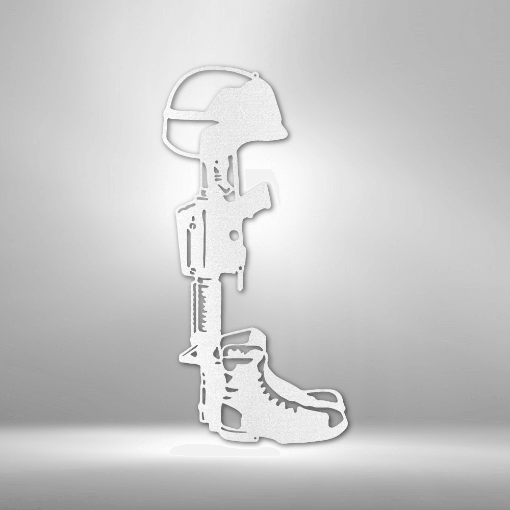 Fallen Soldier Steel Sign - Kim’s Signature Beauty & Accessories    (Store description)