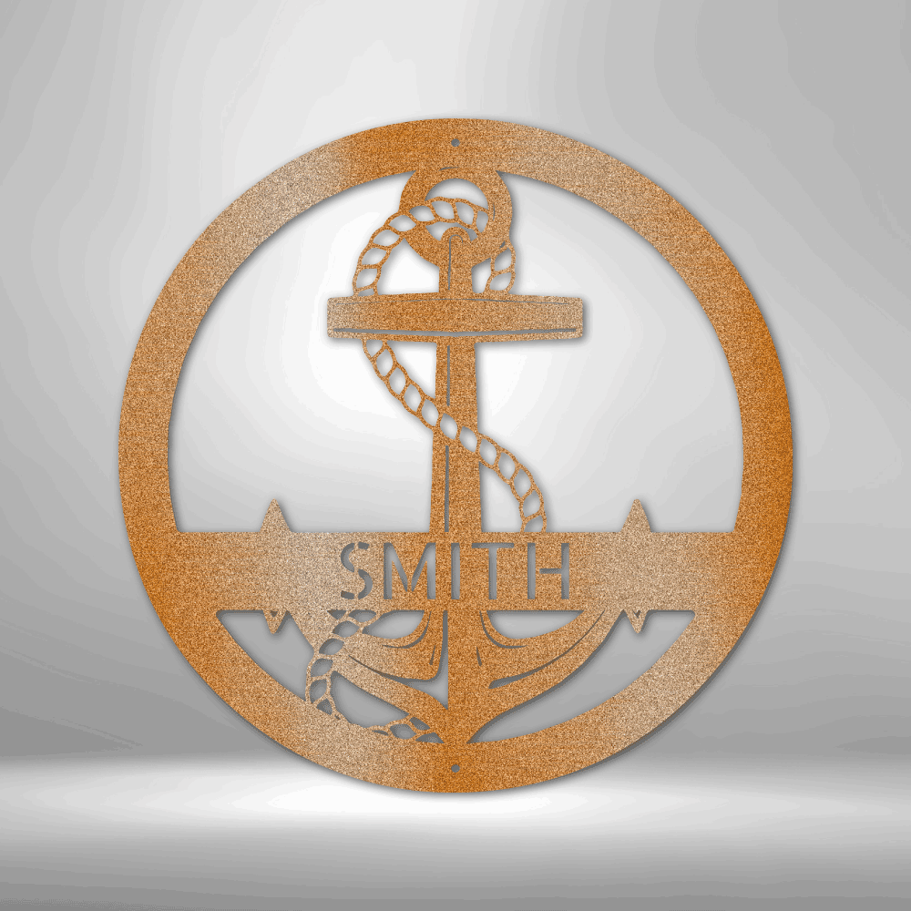 Elaborate Anchor - Steel Sign - Kim’s Signature Beauty & Accessories    