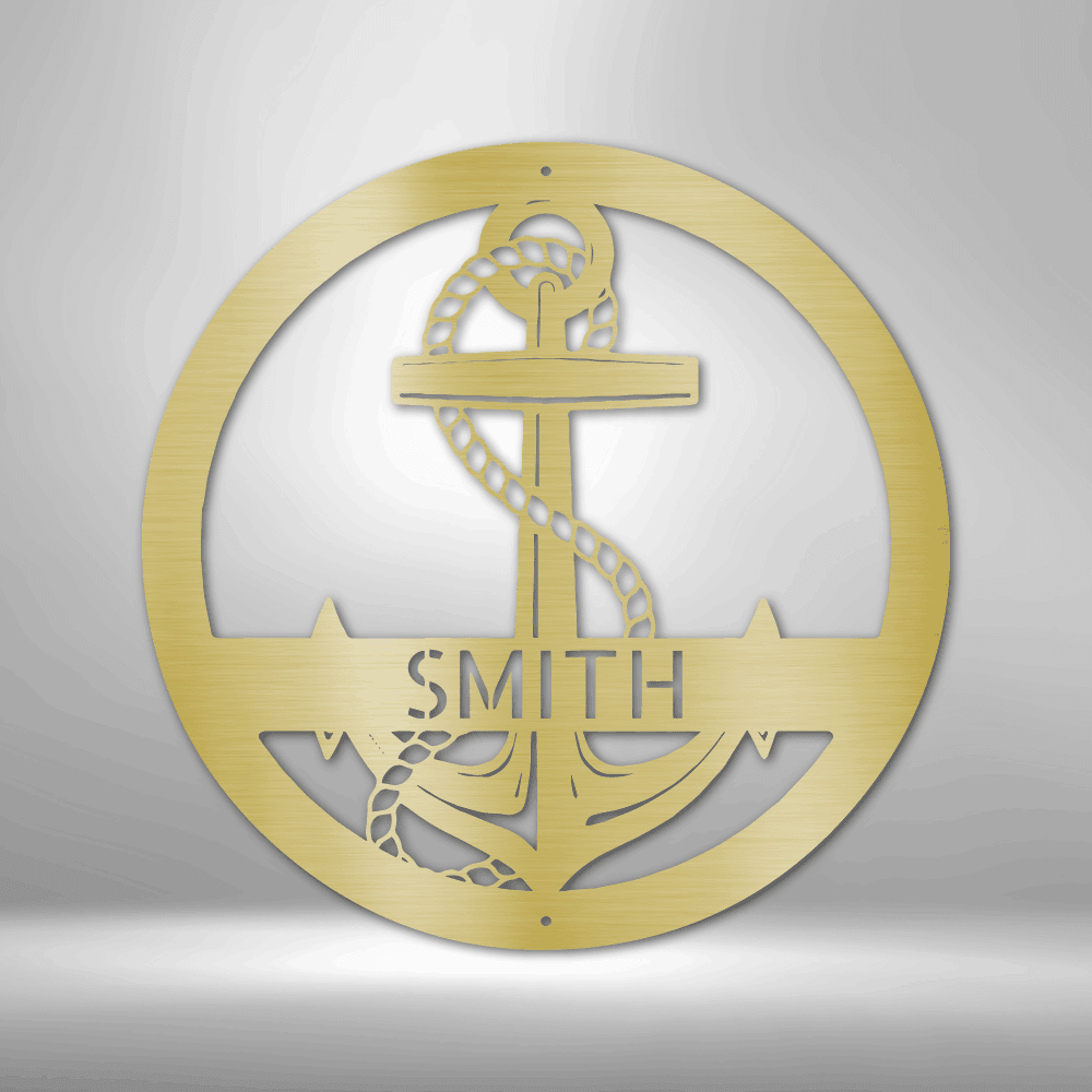 Elaborate Anchor - Steel Sign - Kim’s Signature Beauty & Accessories    
