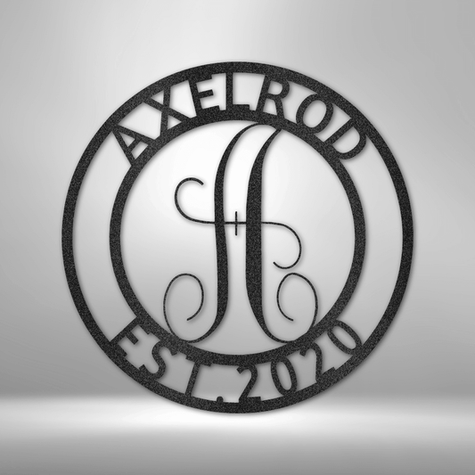 Family Name - Steel Sign - Kim’s Signature Beauty & Accessories    