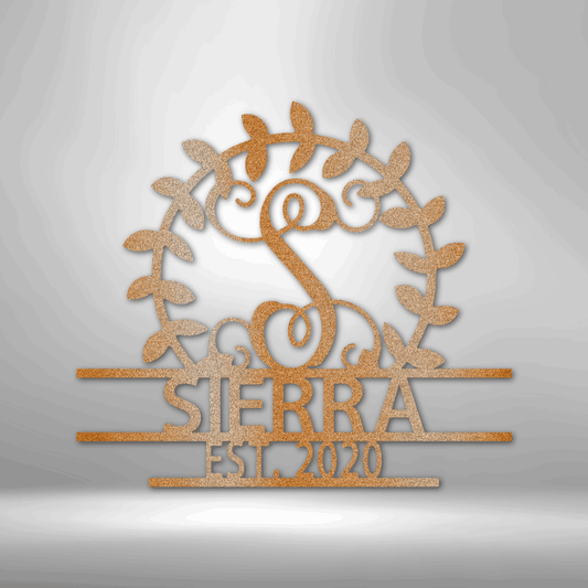 Personalized Crest - Steel Sign - Kim’s Signature Beauty & Accessories    