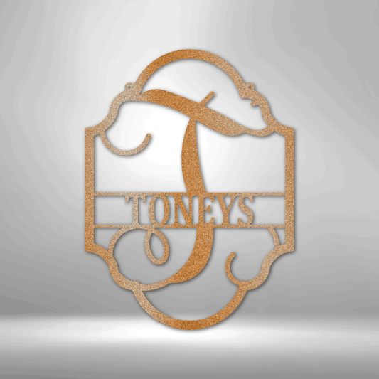 Family Name Plaque - Steel Sign - Kim’s Signature Beauty & Accessories    