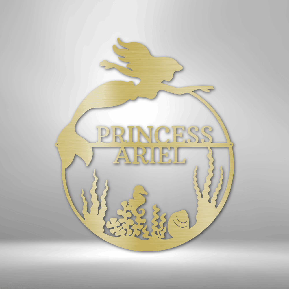 Mermaid 1 Monogram - Steel Sign - Kim’s Signature Beauty & Accessories    