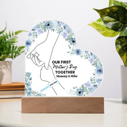 Our First Mother’s Day Together – Personalized Acrylic Heart - Kim’s Signature Beauty & Accessories    