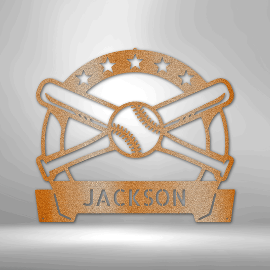 Play Ball Monogram - Metal Sign - Kim’s Signature Beauty & Accessories    