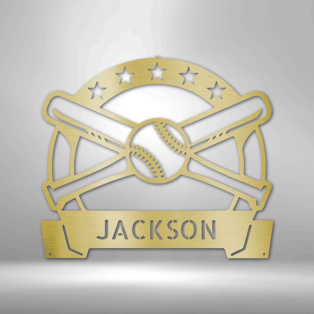 Play Ball Monogram - Metal Sign - Kim’s Signature Beauty & Accessories    