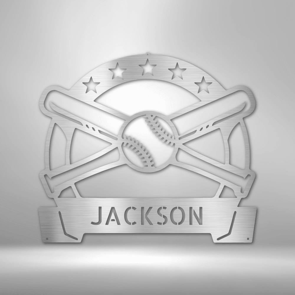 Play Ball Monogram - Metal Sign - Kim’s Signature Beauty & Accessories    