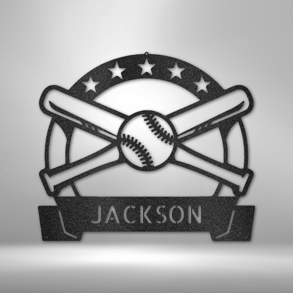 Play Ball Monogram - Metal Sign - Kim’s Signature Beauty & Accessories    