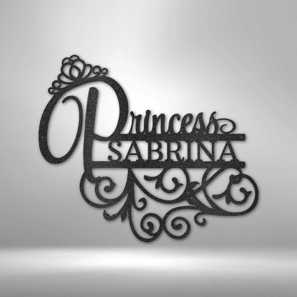 Princess Monogram - Steel Sign - Kim’s Signature Beauty & Accessories    