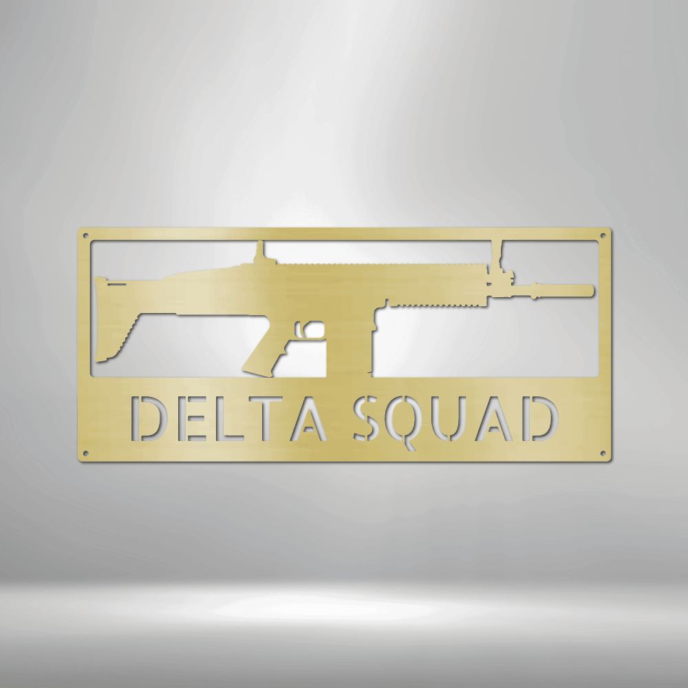 Rifle Monogram - Steel Sign - Kim’s Signature Beauty & Accessories    