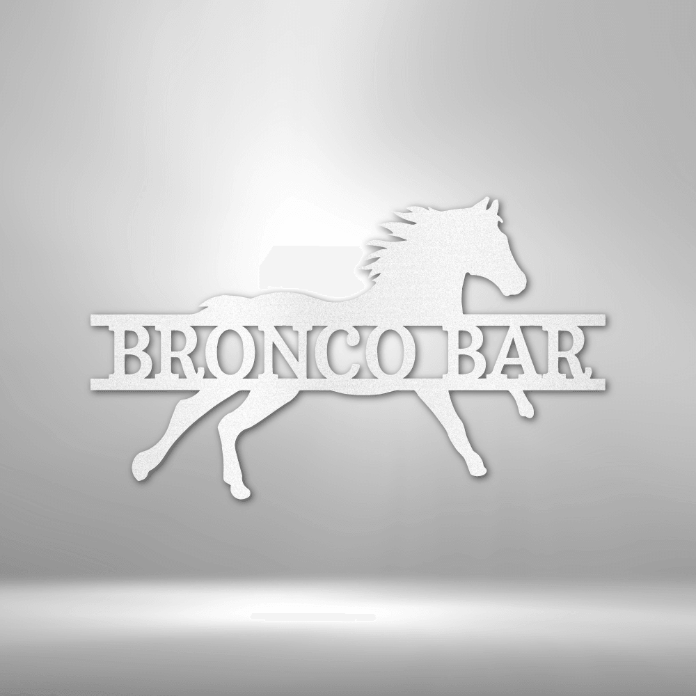 Sprinting Horse Monogram - Steel Sign - Kim’s Signature Beauty & Accessories    