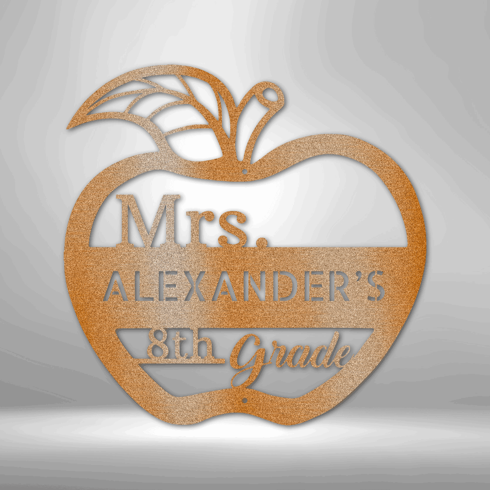 Teacher Appreciation Monogram - Steel Sign - Kim’s Signature Beauty & Accessories    
