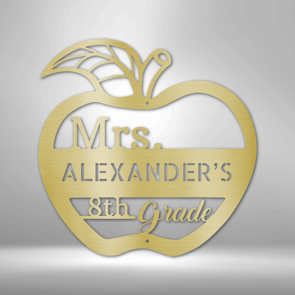 Teacher Appreciation Monogram - Steel Sign - Kim’s Signature Beauty & Accessories    
